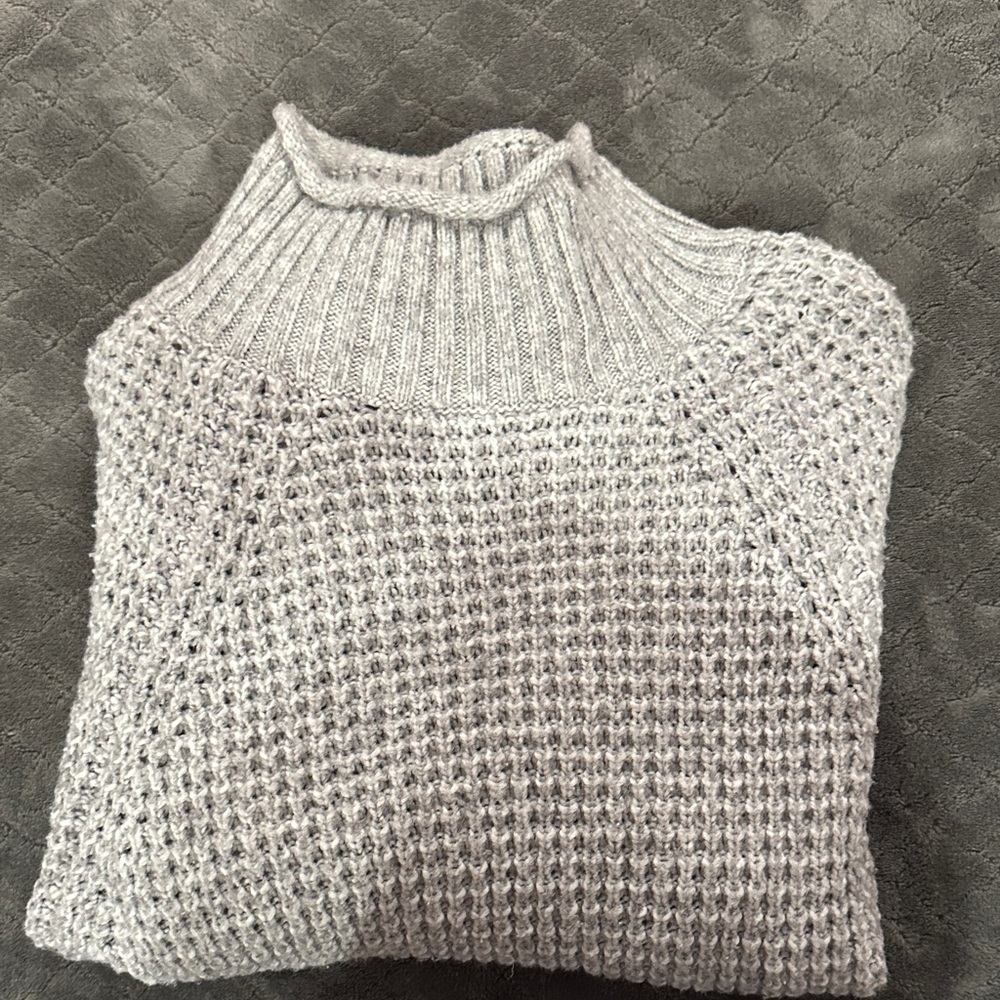 American Eagle Outfitters Light Gray Turtleneck Sweater